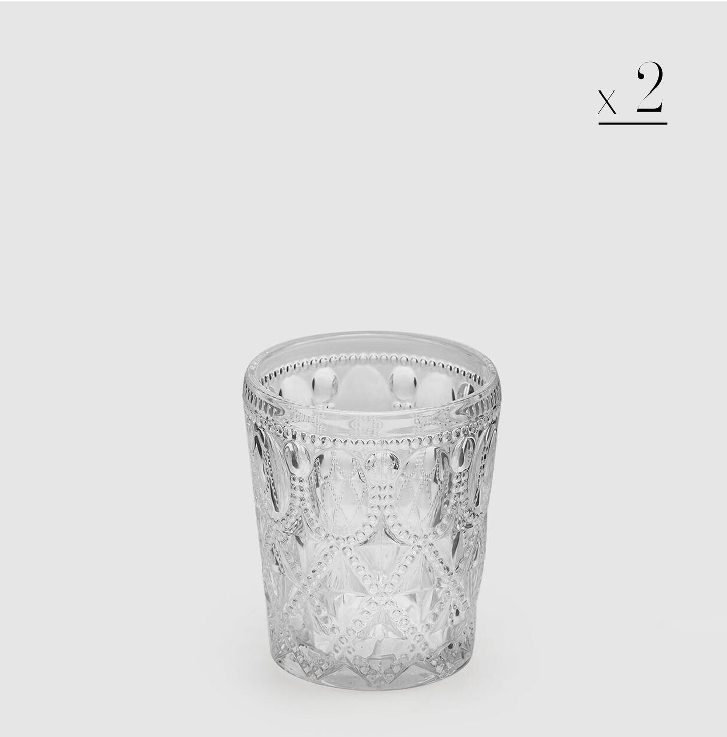 EDG - Set 6 Deco Glasses H10.5 D9 Natural