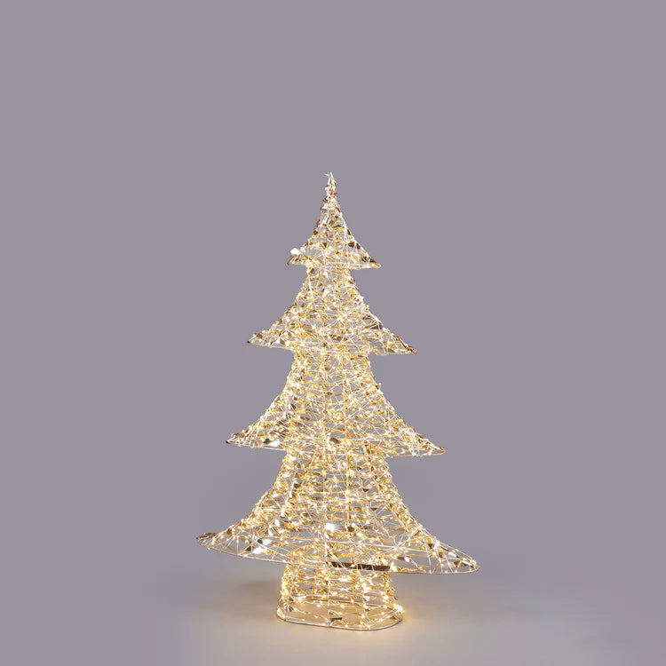 EDG- Sapin de Noël à rayures lumineuses dorées 1440 MicroLED