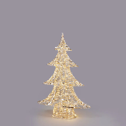 EDG- Sapin de Noël à rayures lumineuses dorées 1440 MicroLED