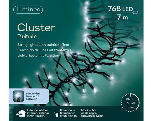 Garden Foggia - LED cluster lights 8 function twinkle effect outdoor 700CM