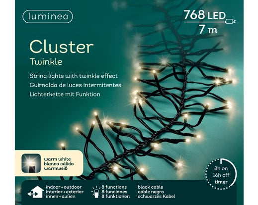 Garden Foggia - LED cluster lights 8 function twinkle effect outdoor 700CM