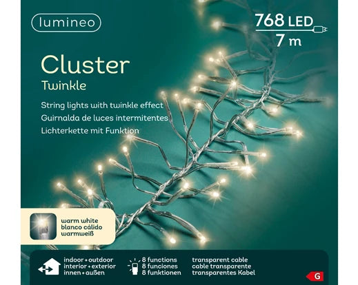 Garden Foggia - LED cluster lights 8 function twinkle effect outdoor  700CM