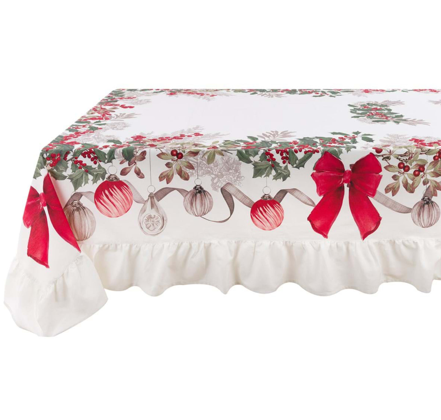 Blanc Mariclo - Tovaglia rettangolare Natale 180×270 con gala Sinfonia