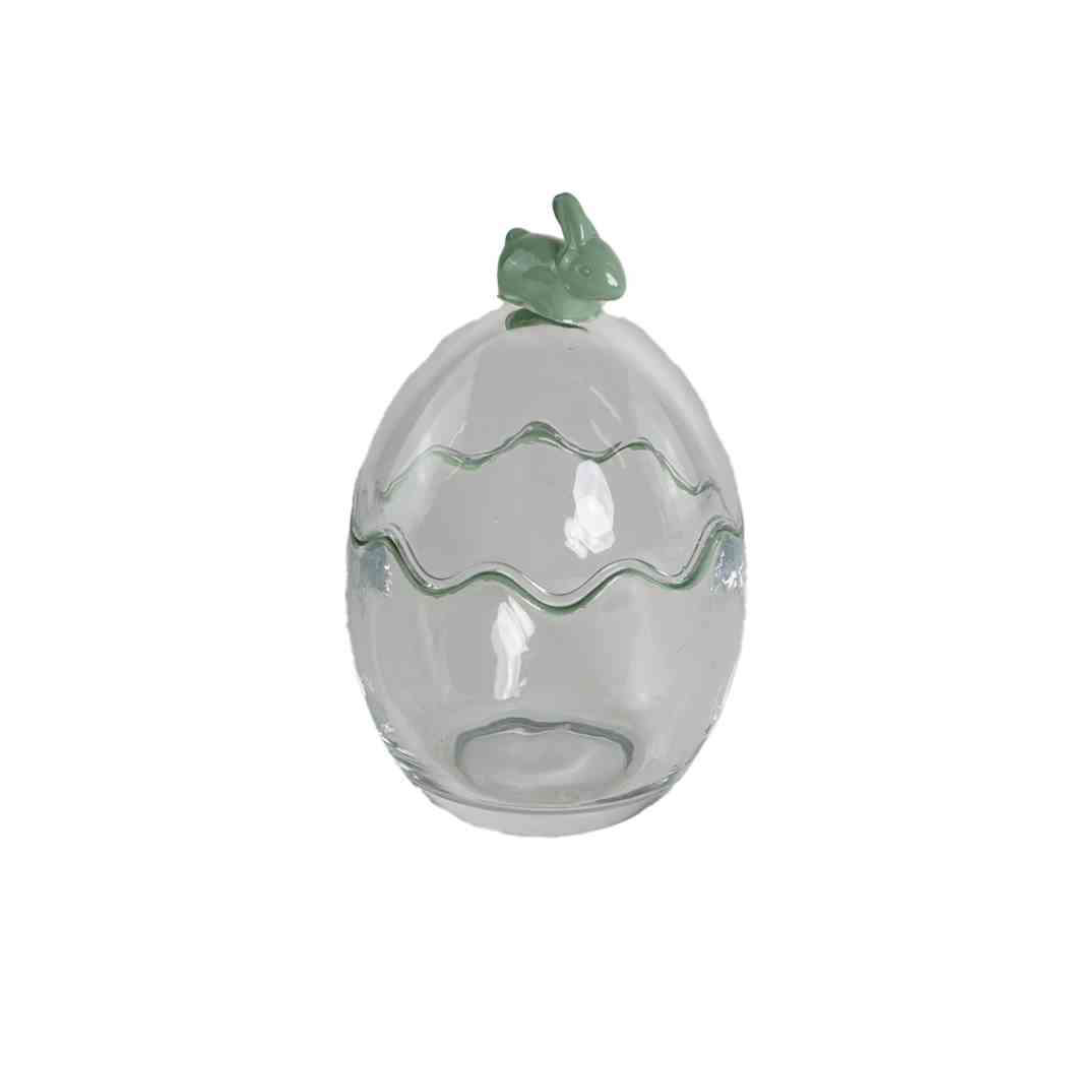 Garden Foggia - Uovo Contenitore in Vetro Verde