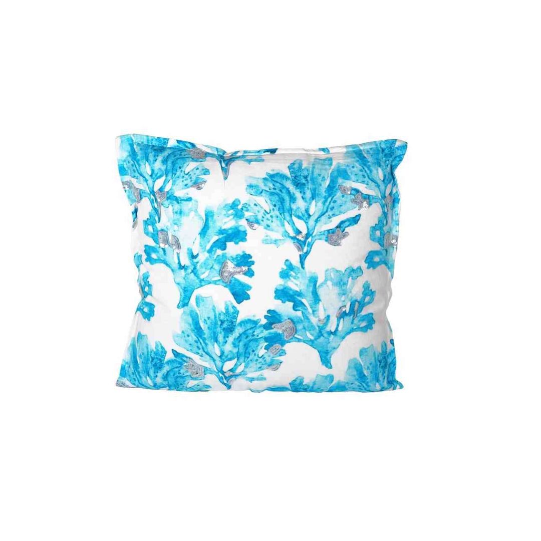 Coussin déco Algae Garden Foggia - Bleu clair