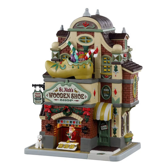 Lemax - st. nick's wooden shoe shop Caddington Village 2023