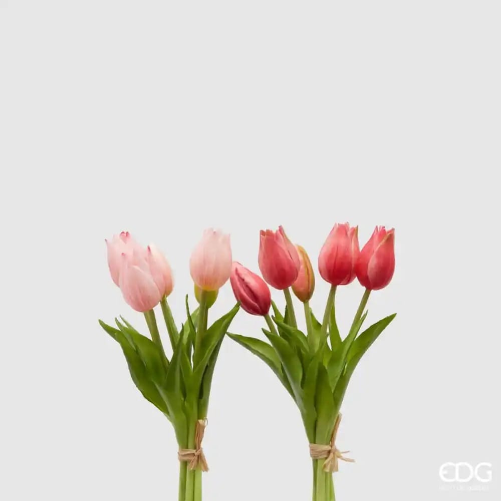 EDG - Bouquet de Tulipes H 26 Rose